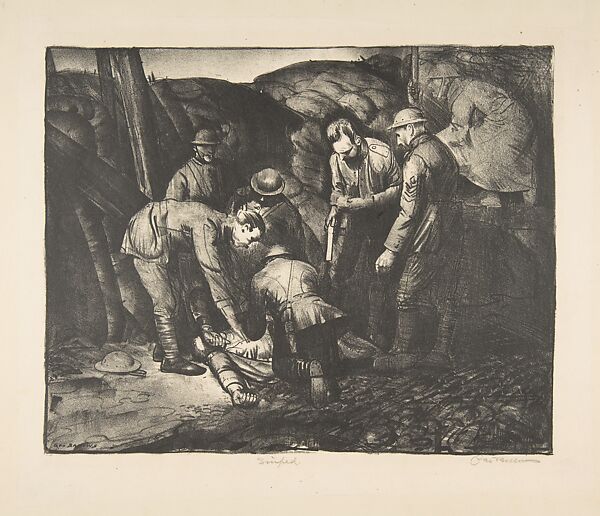 Sniped from War Series, George Bellows (American, Columbus, Ohio 1882–1925 New York), Lithograph 