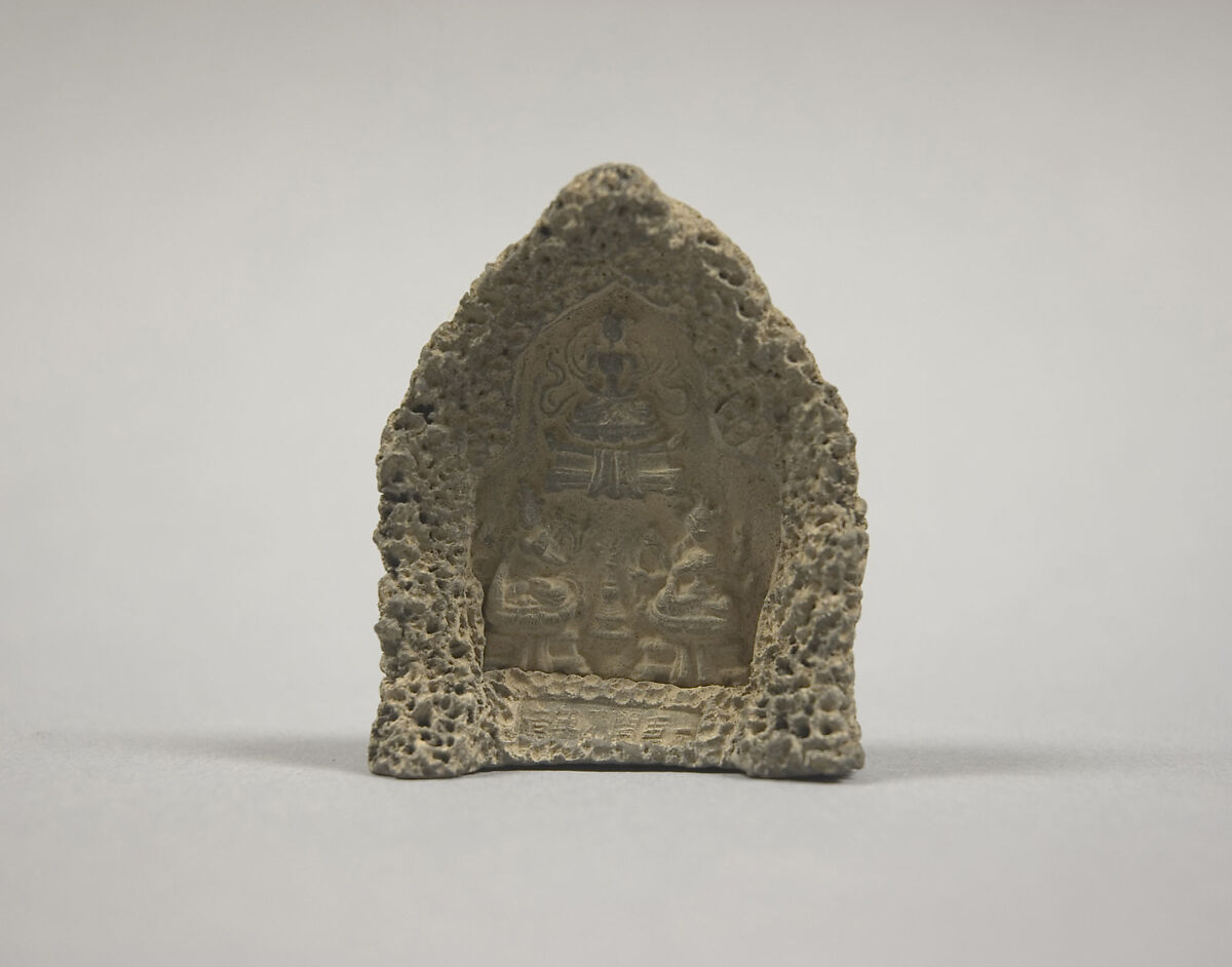 Votive Plaque with Amitāyus, Clay, Tibet 