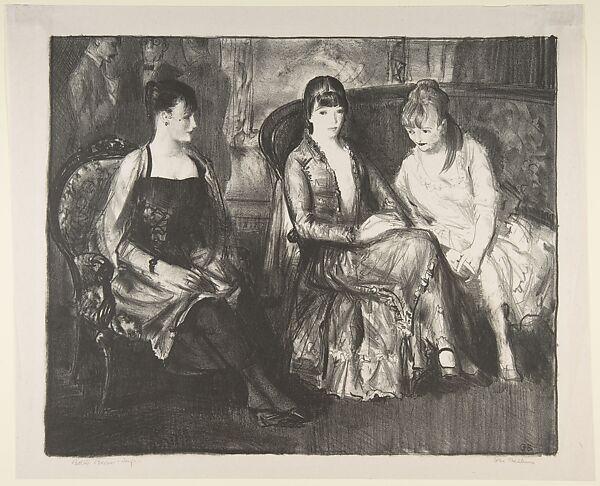 Marjorie, Emma and Elsie, George Bellows (American, Columbus, Ohio 1882–1925 New York), Lithograph 