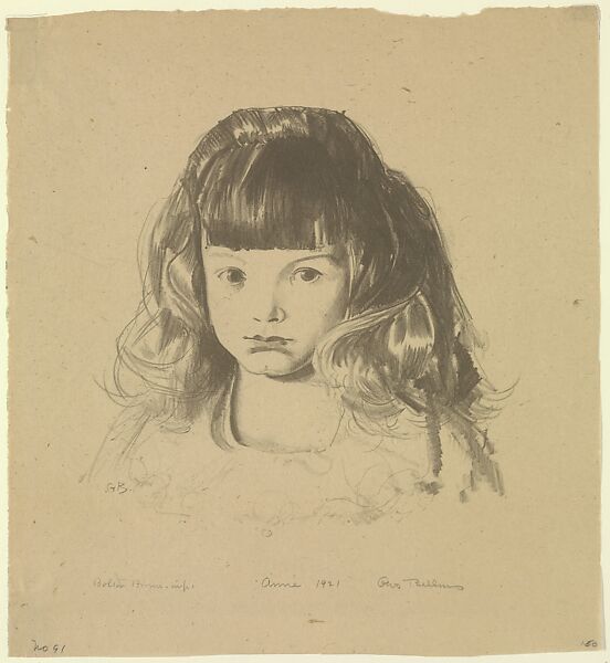 Anne 1921, George Bellows (American, Columbus, Ohio 1882–1925 New York), Lithograph