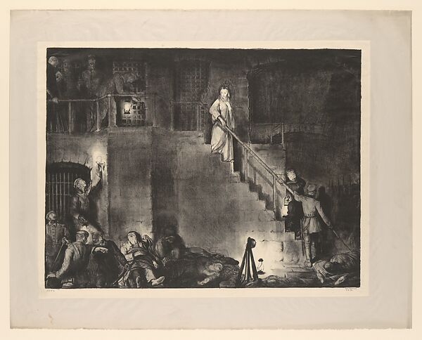 Murder of Edith Cavell, George Bellows (American, Columbus, Ohio 1882–1925 New York), Lithograph 