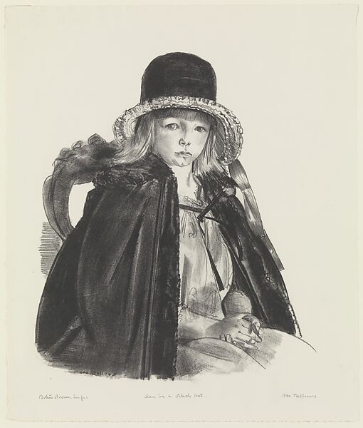 Jean in a Black Hat, George Bellows (American, Columbus, Ohio 1882–1925 New York), Lithograph