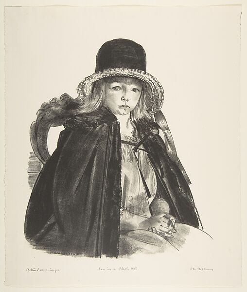 Jean in a Black Hat, George Bellows (American, Columbus, Ohio 1882–1925 New York), Lithograph 