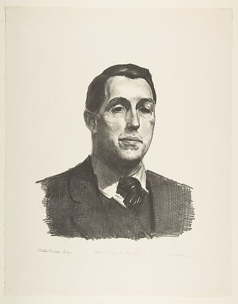 Portrait of Eugene Speicher, First Stone, George Bellows (American, Columbus, Ohio 1882–1925 New York), Lithograph 