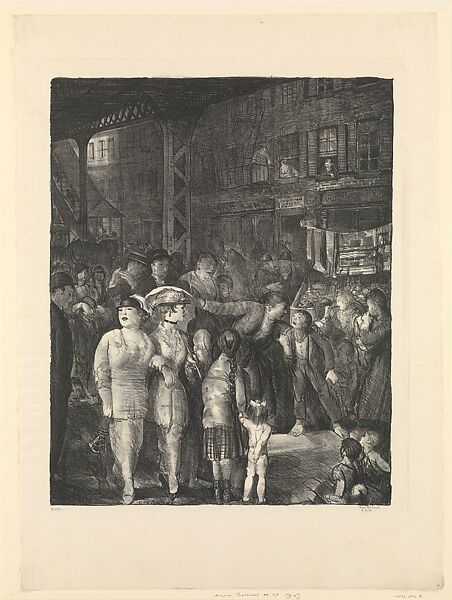 The Street, George Bellows (American, Columbus, Ohio 1882–1925 New York), Lithograph