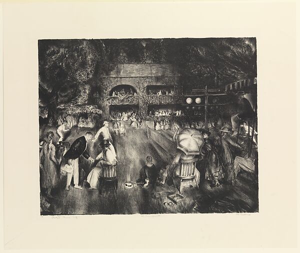 Tennis at Newport, George Bellows (American, Columbus, Ohio 1882–1925 New York), Lithograph 