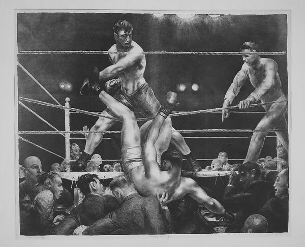 Dempsey and Firpo, George Bellows (American, Columbus, Ohio 1882–1925 New York), Lithograph