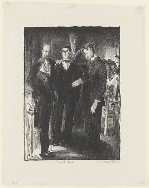 Four Friends, First State, George Bellows (American, Columbus, Ohio 1882–1925 New York), Lithograph