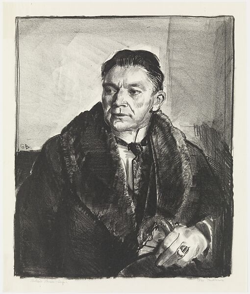 Portrait of Robert Aitken, First Stone, George Bellows (American, Columbus, Ohio 1882–1925 New York), Lithograph