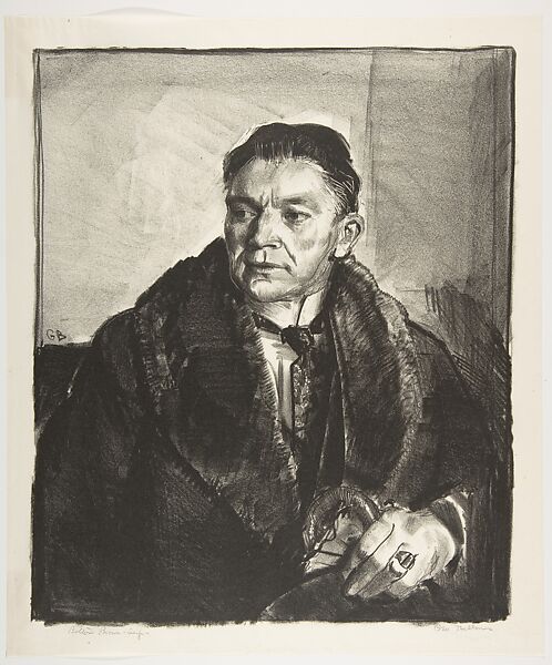Portrait of Robert Aitken, First Stone, George Bellows (American, Columbus, Ohio 1882–1925 New York), Lithograph 