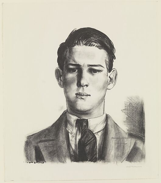 Head of Gregory, George Bellows (American, Columbus, Ohio 1882–1925 New York), Lithograph