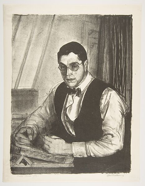 Gene Speicher Drawing on a Stone, George Bellows (American, Columbus, Ohio 1882–1925 New York), Lithograph 