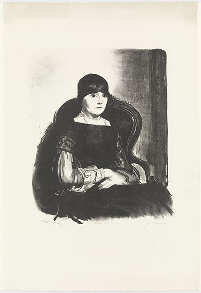 Study, Mrs. R., George Bellows (American, Columbus, Ohio 1882–1925 New York), Lithograph
