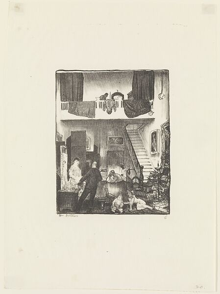 The Studio, Christmas 1916, George Bellows (American, Columbus, Ohio 1882–1925 New York), Lithograph