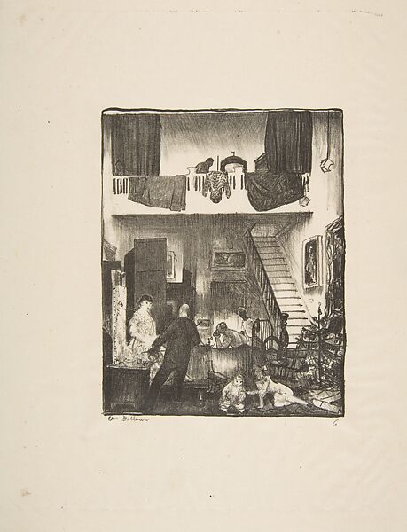 The Studio, Christmas 1916, George Bellows (American, Columbus, Ohio 1882–1925 New York), Lithograph 