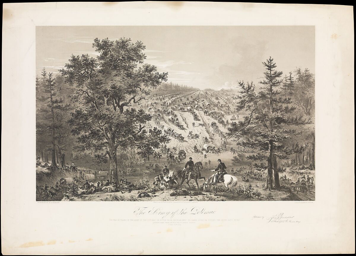 The Army of the Potomac, Drawn and published by John Badger Bachelder (American, Gilmanton New Hampshire 1825–1894), Lithograph with tint stone 