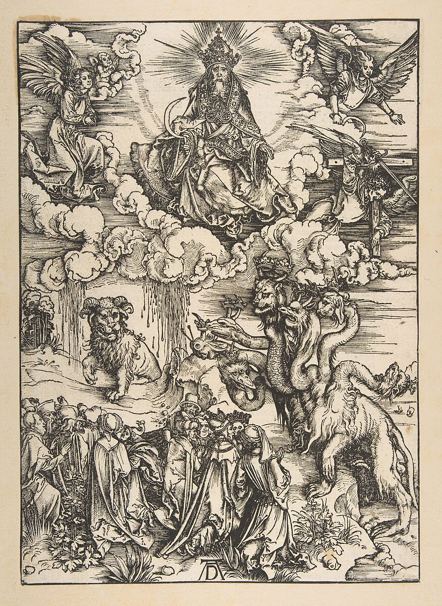The Beast with Two Horns Like a Lamb, from "The Apocalypse", Latin Edition, Albrecht Dürer (German, Nuremberg 1471–1528 Nuremberg), Woodcut 