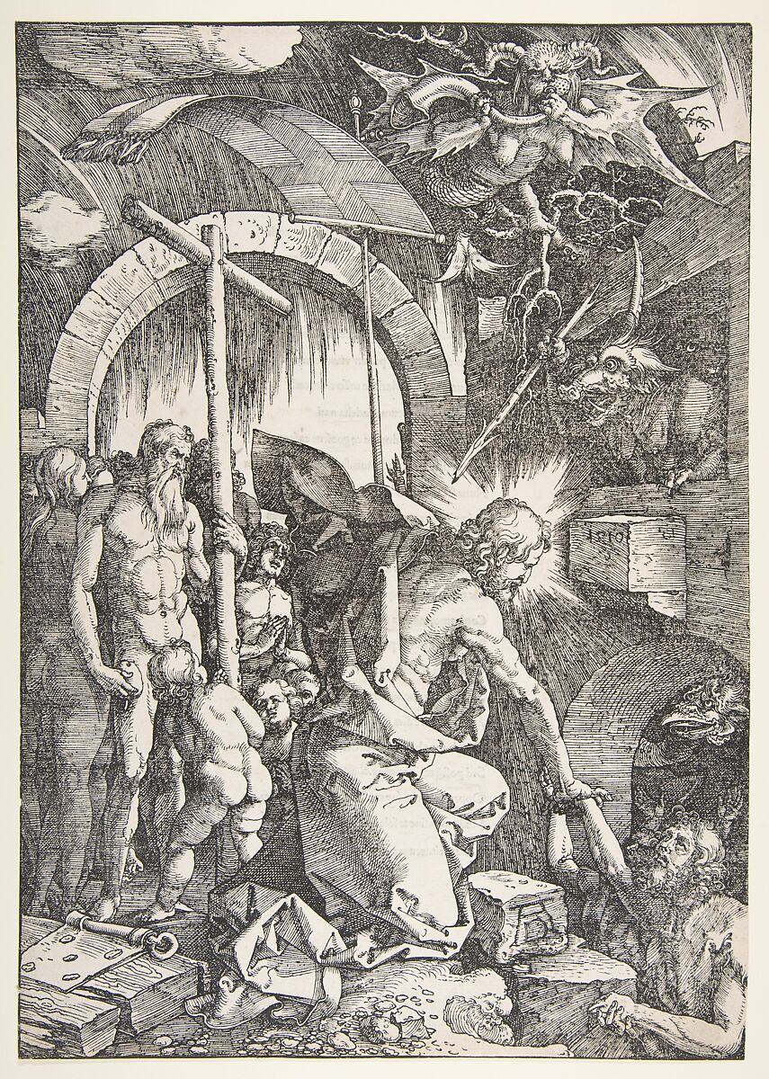 Christ in Limbo, from "The Large Passion", edition 1511, Albrecht Dürer (German, Nuremberg 1471–1528 Nuremberg), Woodcut 