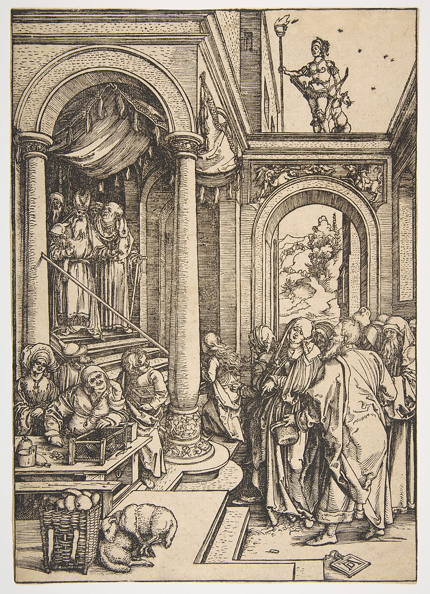 The Presentation of The Virgin in the Temple, from "The Life of The Virgin", Albrecht Dürer (German, Nuremberg 1471–1528 Nuremberg), Woodcut 