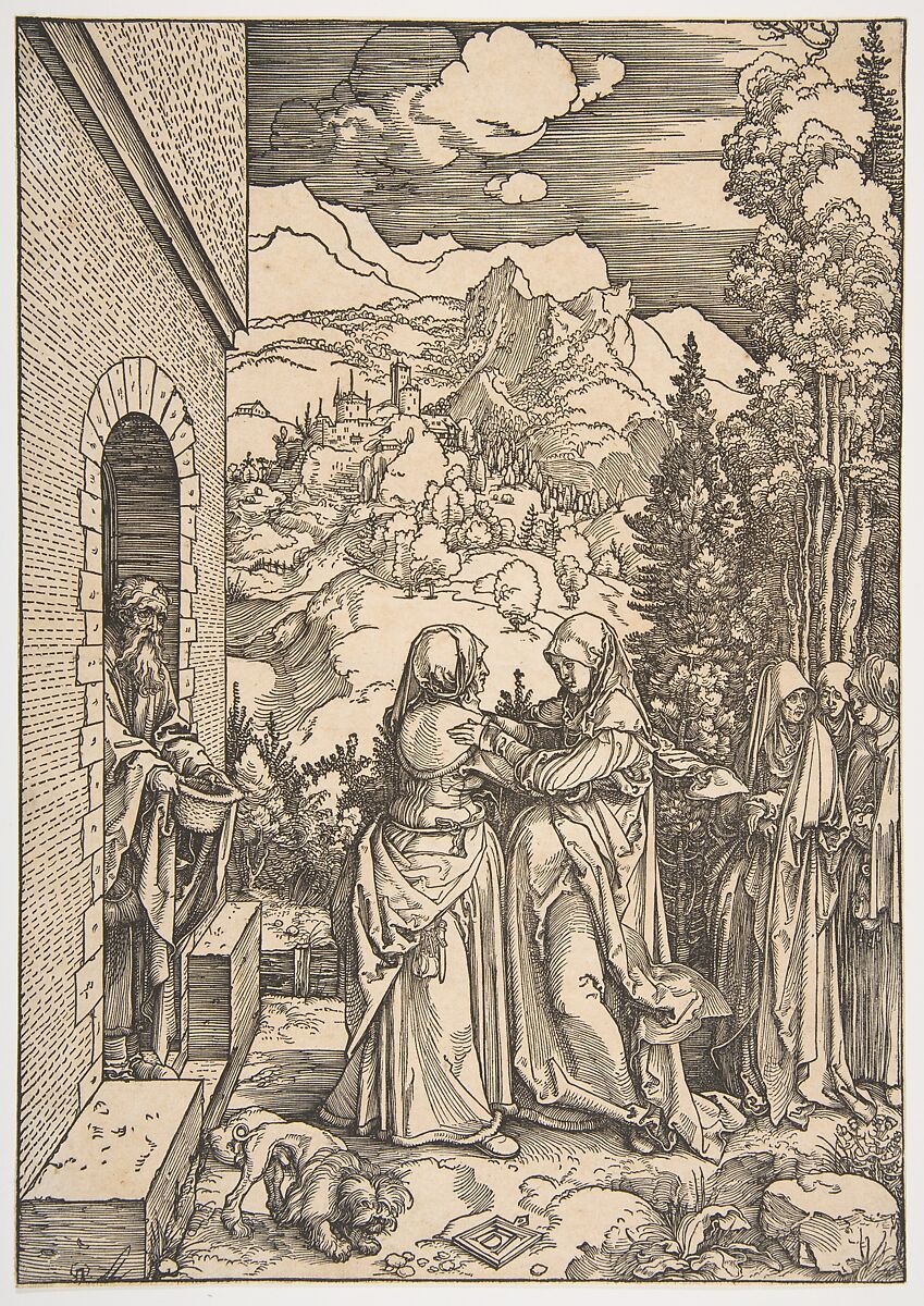 The Visitation, from "The Life of The Virgin", Albrecht Dürer (German, Nuremberg 1471–1528 Nuremberg), Woodcut 