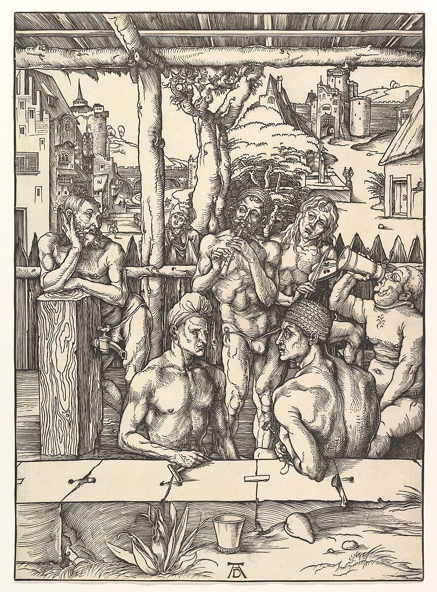 The Bath House, Albrecht Dürer (German, Nuremberg 1471–1528 Nuremberg), Woodcut 