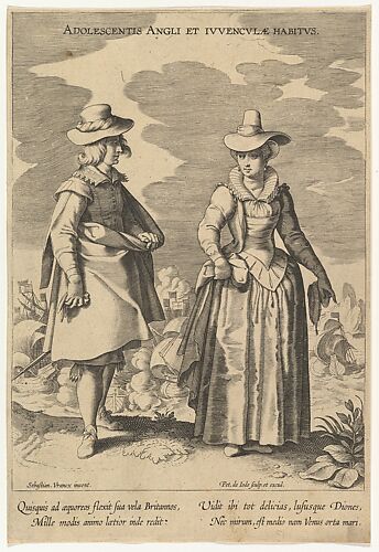 Adolescentis Angli et Iuvenculae Habitus, from Fashions of Different Nations