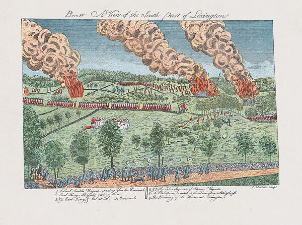 A View of the South Part of Lexington, 1775, After Amos Doolittle (American, Cheshire, Connecticut 1754–1832 New Haven, Connecticut), Facsimile 
