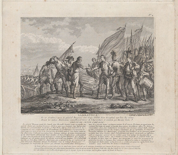 Sarratoga [sic] (The Surrender of General Burgoyne to General Horatio Gates, Battle of Saratoga, October 17, 1777)