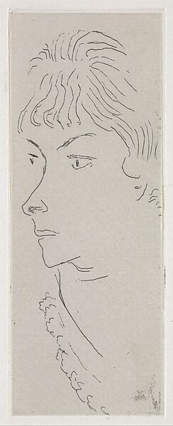 Fanny from Three-Quarters, Henri Matisse (French, Le Cateau-Cambrésis 1869–1954 Nice), Etching on chine collé