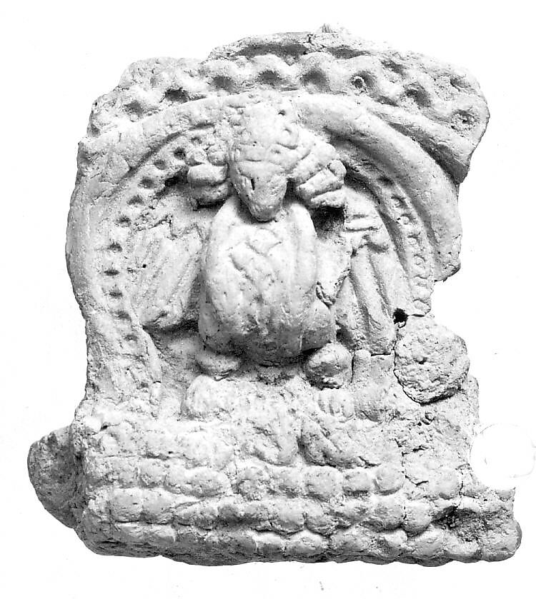 Fragment of a Relief, Clay, Tibet