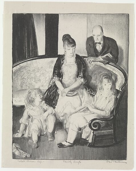My Family, Second Stone, George Bellows (American, Columbus, Ohio 1882–1925 New York), Lithograph