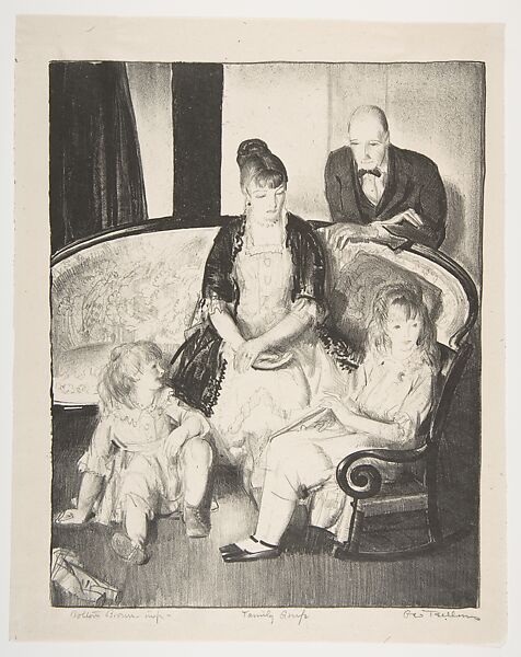 My Family, Second Stone, George Bellows (American, Columbus, Ohio 1882–1925 New York), Lithograph 