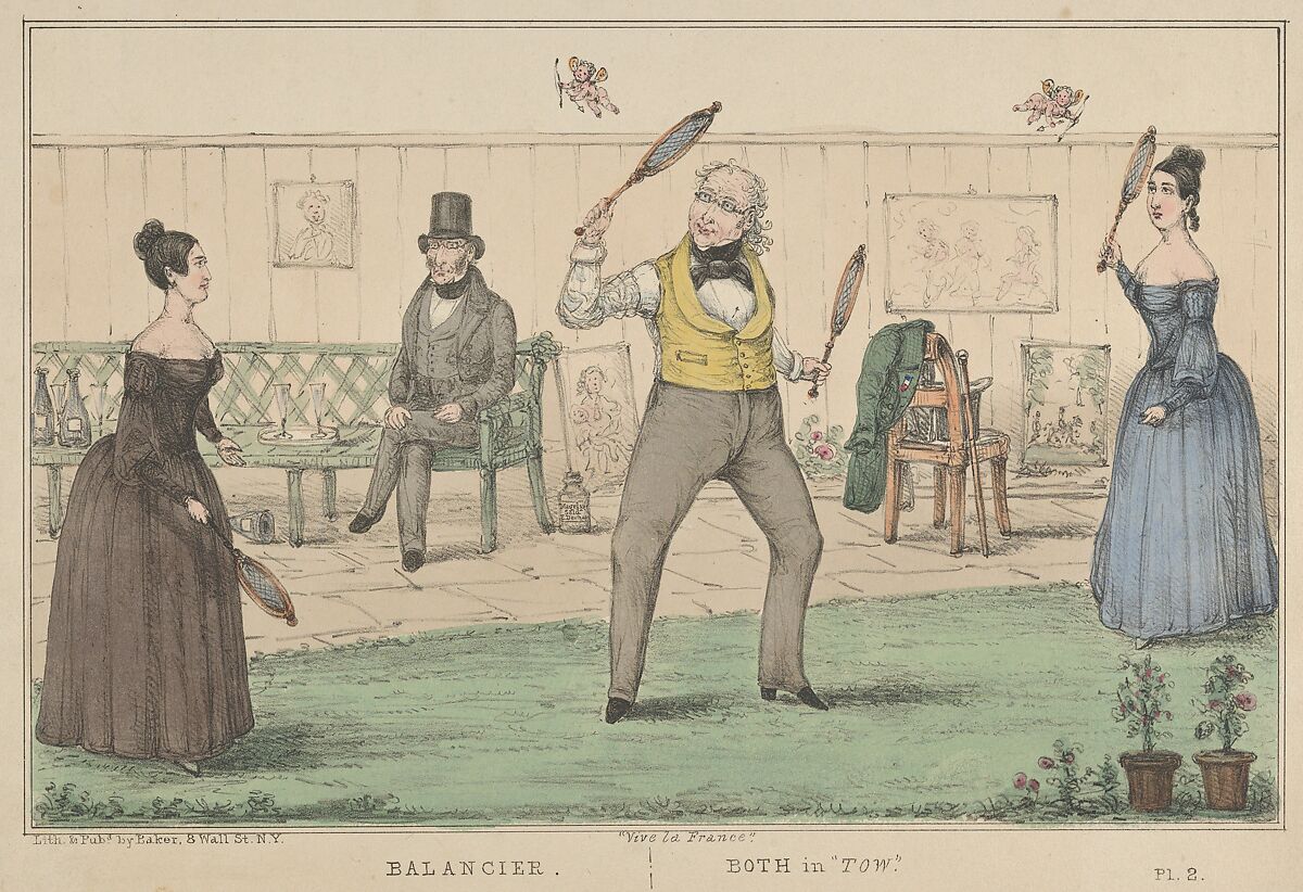 Vive la France, Balancier, Both in "Tow", Alfred E. Baker (American, active 1833–42), Lithograph, hand colored 