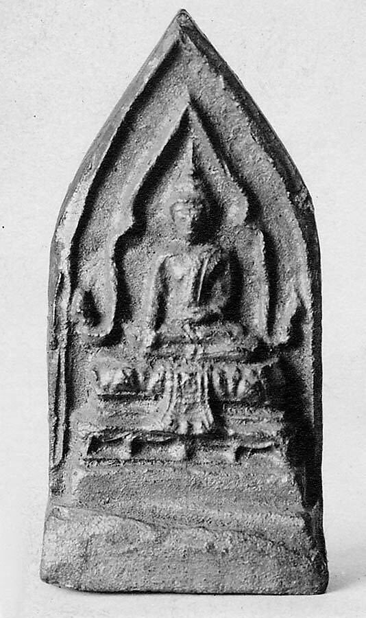 Seated Buddha Enthroned, Clay, Thailand 