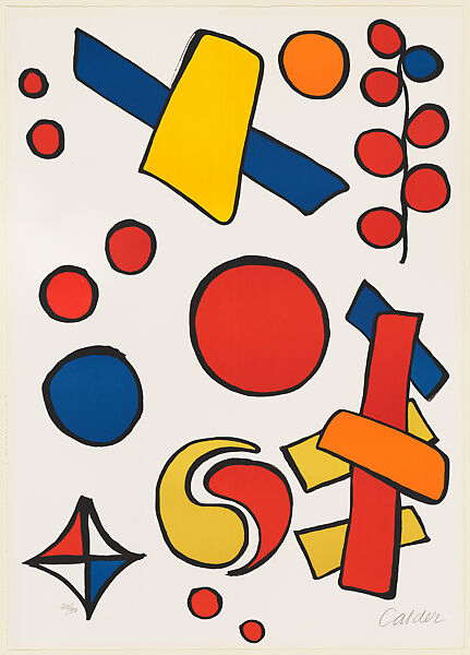 Alphabet Surtout O, Alexander Calder (American, Philadelphia, Pennsylvania 1898–1976 New York), Color lithograph 