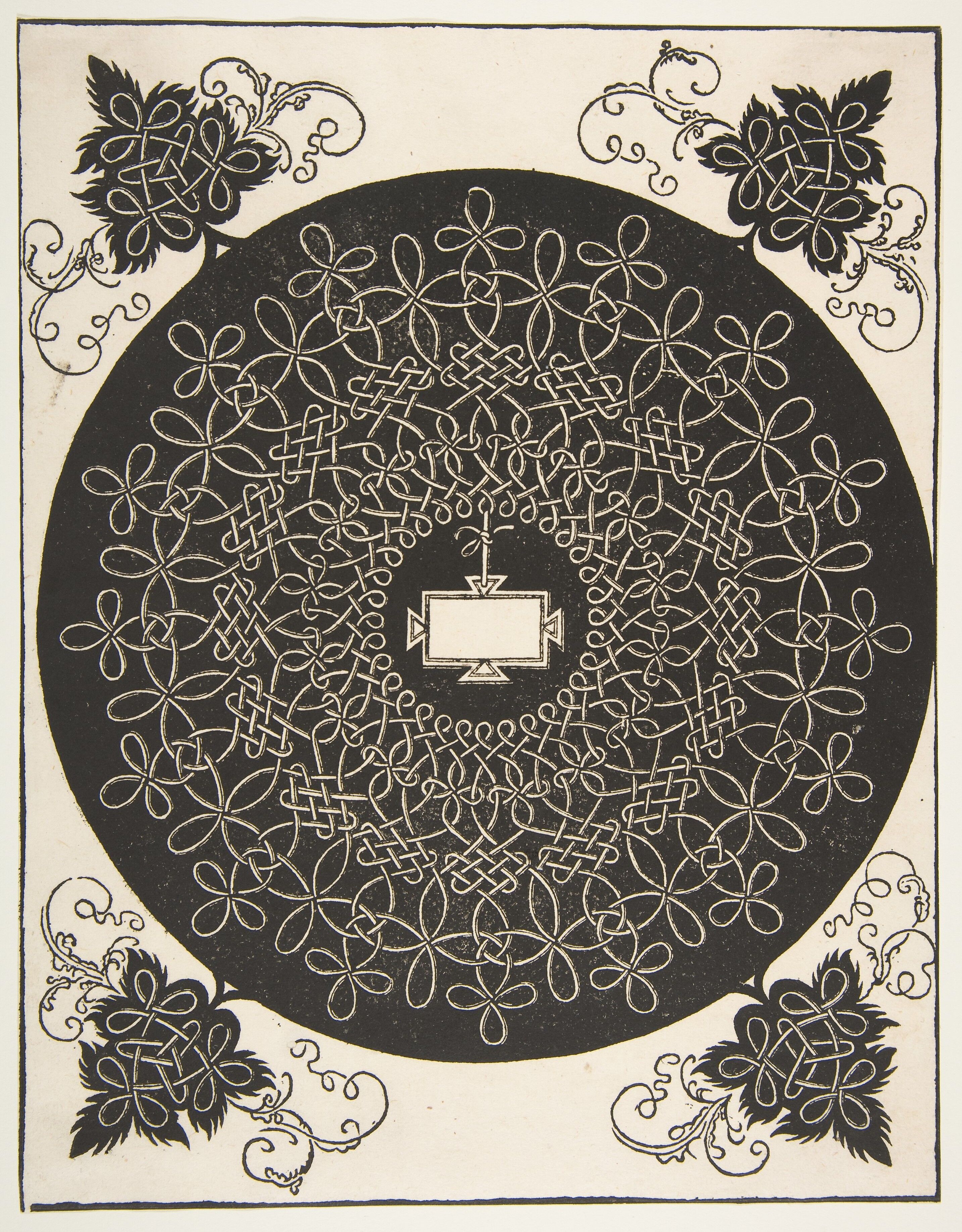 Albrecht Dürer - “The First Knot”. Interlaced Roundel with an