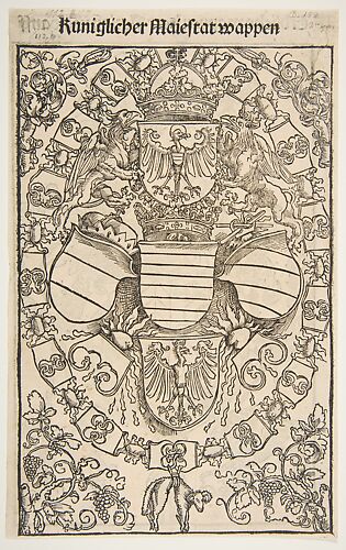 Recto: Coat of Arms of Maximilian I as King of the Romans; verso: Coat of Arms of Florian Waldauf von Waldenstein, from The Revelations of Saint Bridget