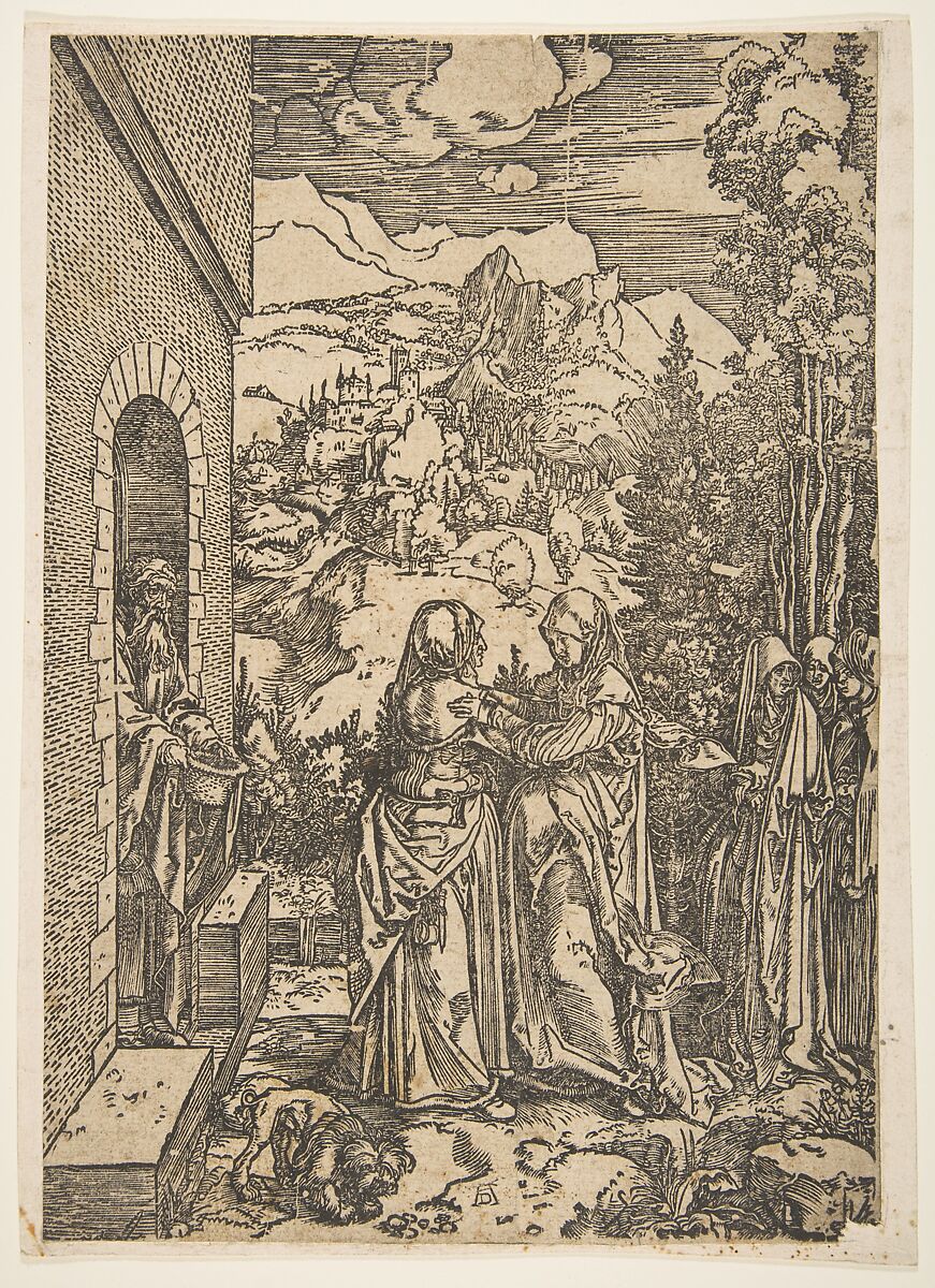 The Visitation, from The Life of the Virgin (copy), After Albrecht Dürer (German, Nuremberg 1471–1528 Nuremberg), Woodcut 