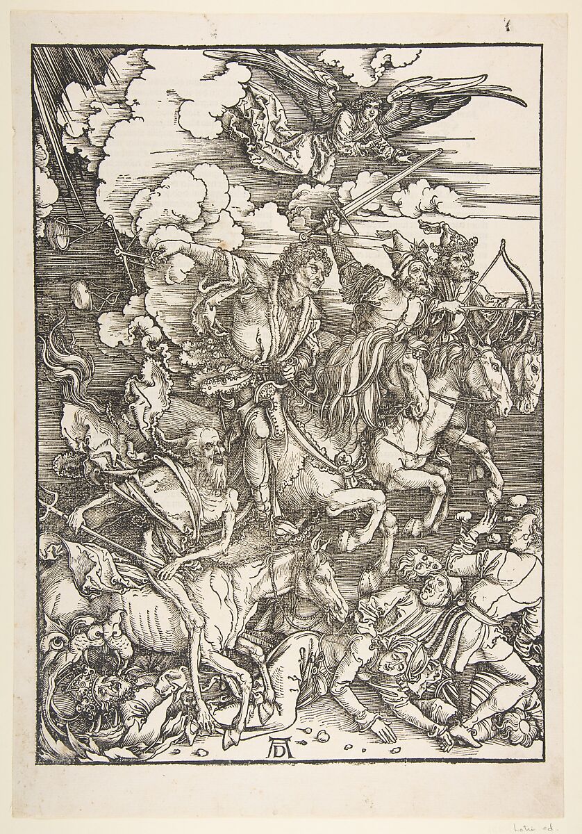 The Four Horsemen, from "The Apocalypse", Albrecht Dürer (German, Nuremberg 1471–1528 Nuremberg), Woodcut 