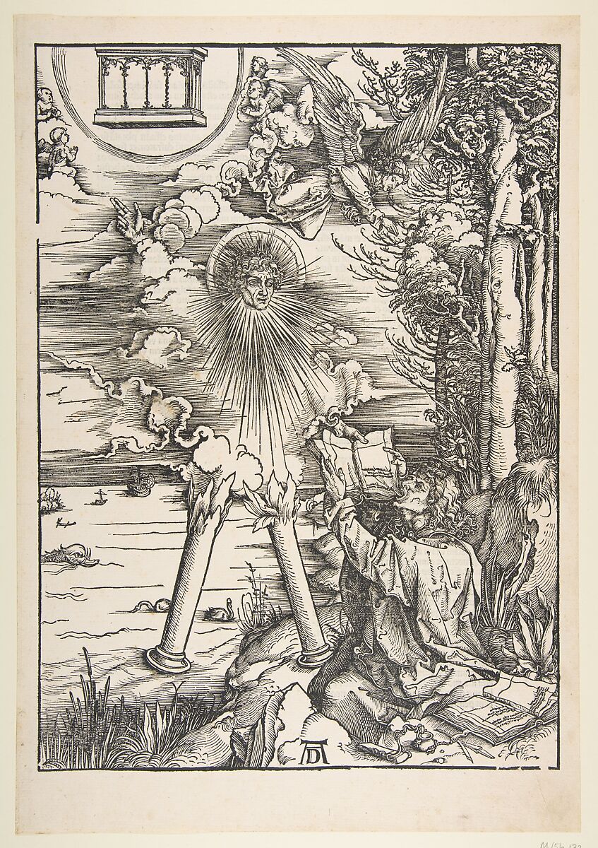 Saint John Devouring the Book, from "The Apocalypse", Albrecht Dürer (German, Nuremberg 1471–1528 Nuremberg), Woodcut 