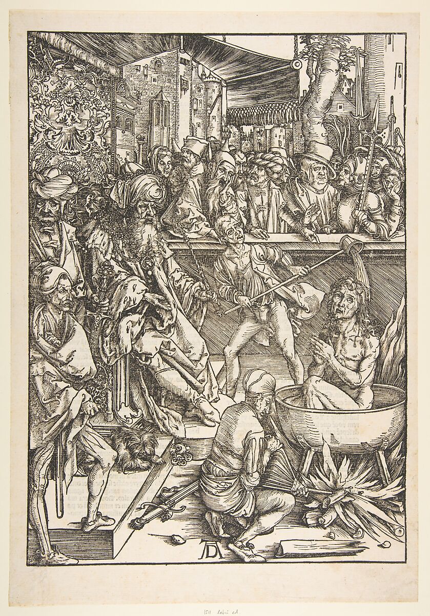 The Martyrdom of Saint John, from "The Apocalypse", Albrecht Dürer (German, Nuremberg 1471–1528 Nuremberg), Woodcut 