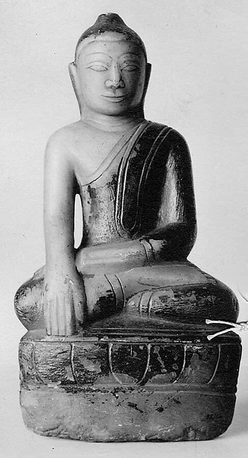 Seated Buddha, Alabaster, Burma 