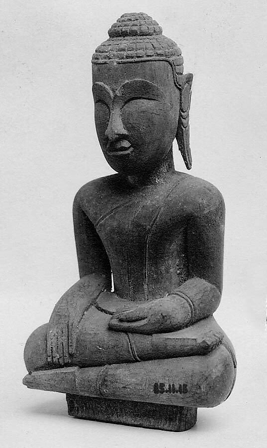 Seated Buddha, Wood, Cambodia 