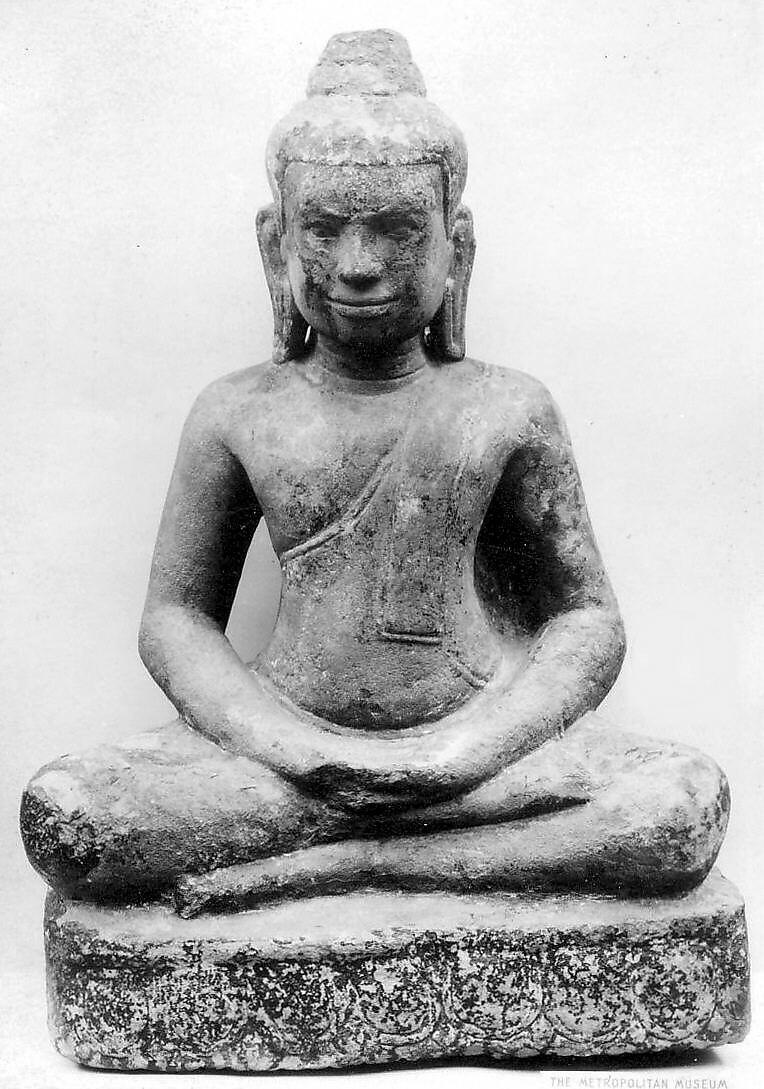 Seated Buddha, Stone, Cambodia 
