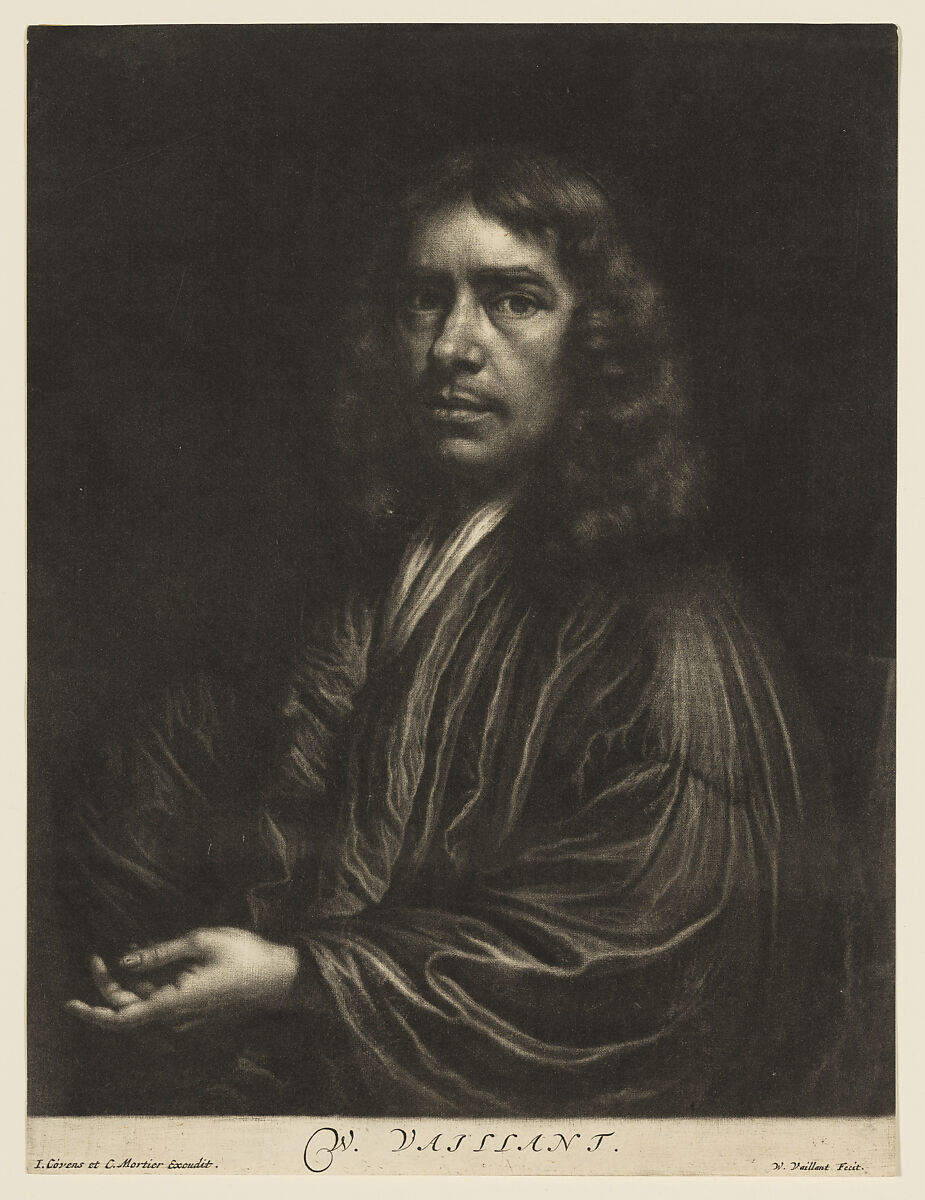 Self Portrait with a Small Cap, Wallerant Vaillant (Dutch, Lille 1623–1677 Amsterdam), Mezzotint; third state of three 