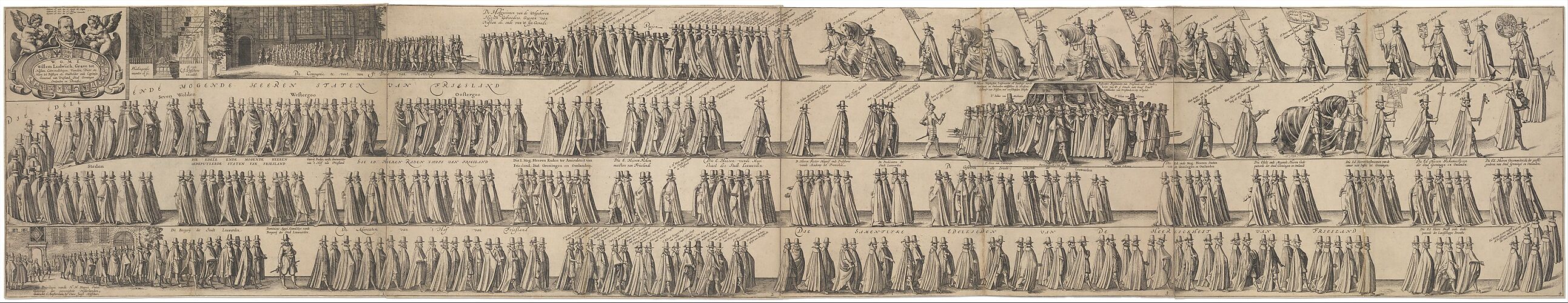 Funeral Procession of William Lodewijk count of Nassau, July 13, 1620 in Leeuwarden