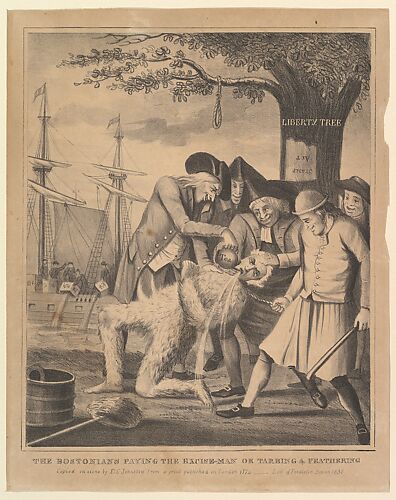 The Bostonians Paying the Excise-Man, or Tarring & Feathering