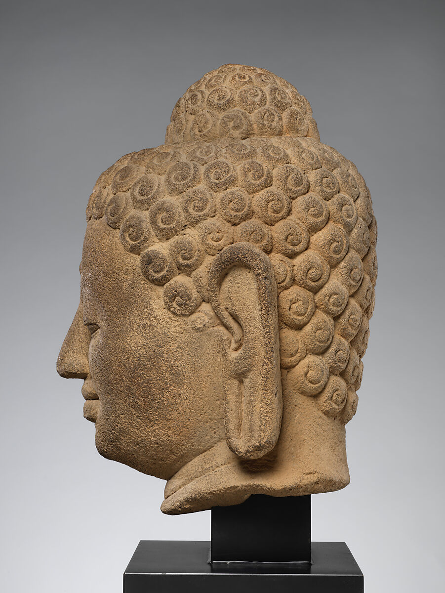 Head of a Buddha (Study Collection), Stone, Indonesia (Java)