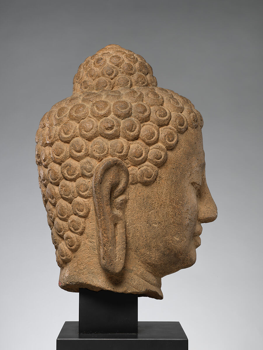 Head of a Buddha (Study Collection), Stone, Indonesia (Java)