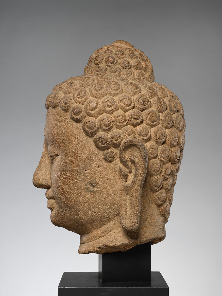 Head of a Buddha (Study Collection), Stone, Indonesia (Java)